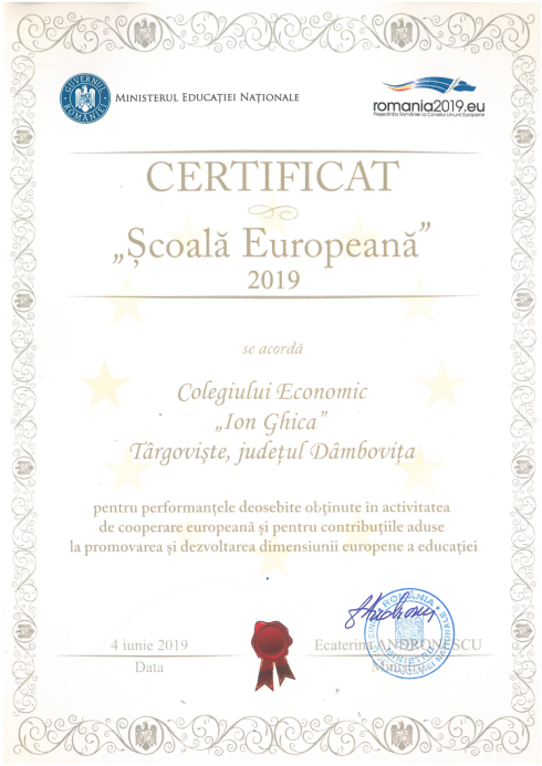diploma scoala europeana 2019